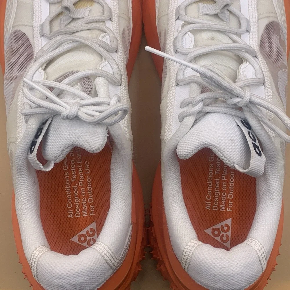 Nike ACG Mountain Fly 2 Low 'White Orange' DV7903-100 Sneakers Shoes Men's US 8